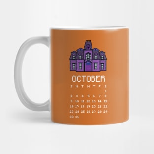 October 2022 Calendar Pixel Art Mug